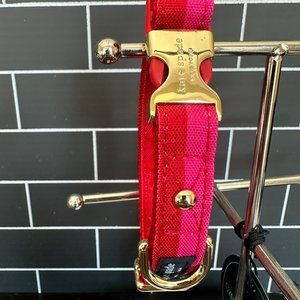Kate Spade Pink, Red and Gold Dog collar